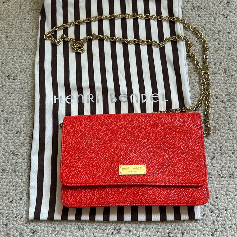 Bright Red Henri Bendel Crossbody Purse